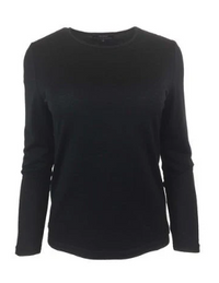 Ebony Merino L/S Crew Top