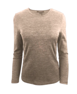 Ebony Merino L/S Crew Top