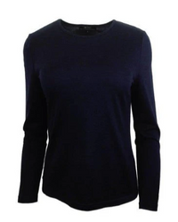 Ebony Merino L/S Crew Top