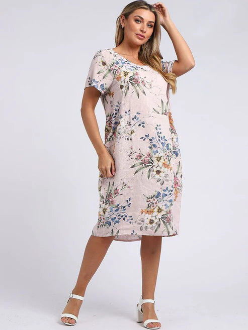 Beau Fleur Linen Dress