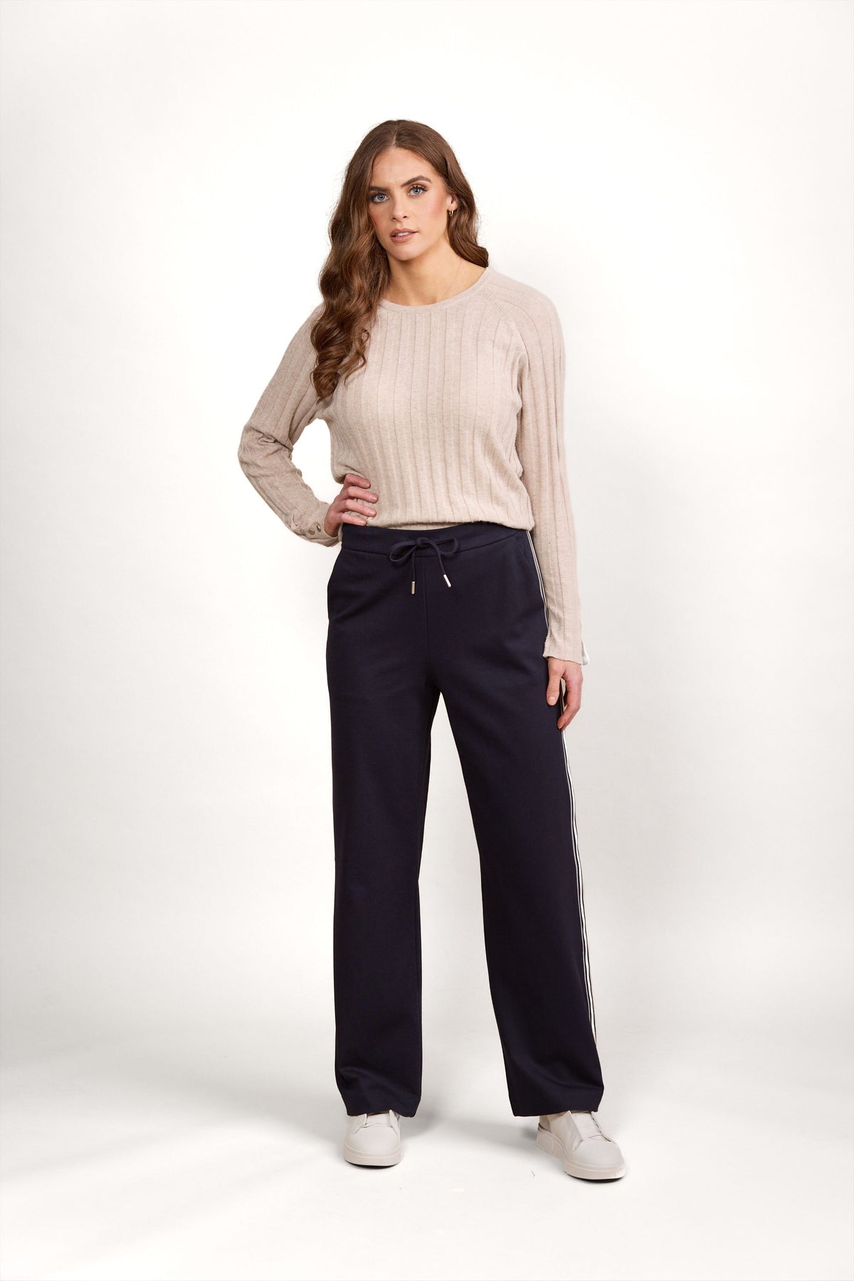 Vassalli Wide Leg Stripe Pant