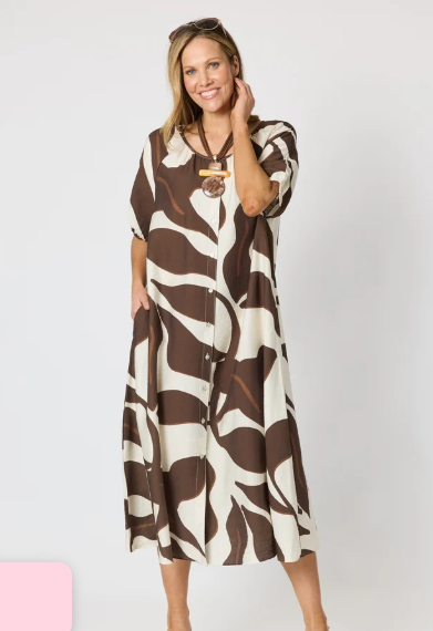 Clarity Bay Leaf Midi Dress