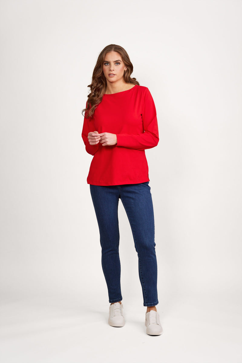 Vassalli Boat Neck L/S Top