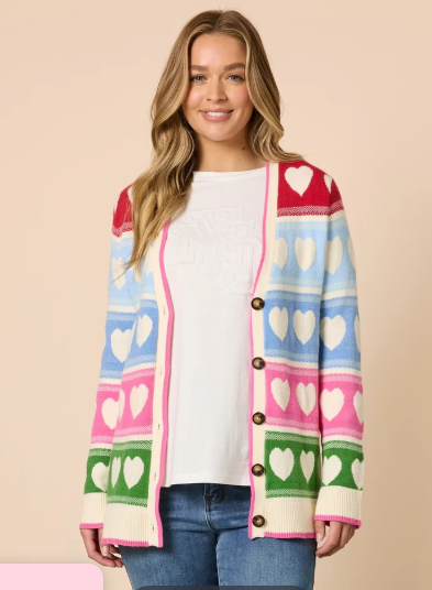Threadz Chic Hearts Cardi