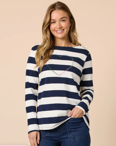 Threadz Heart Stripe Tee
