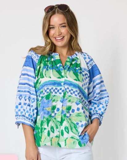 Threadz Limoncello Print Top