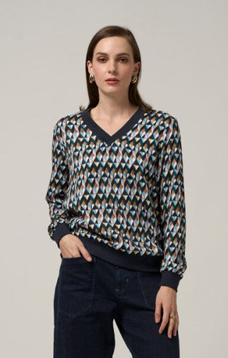 Madly Sweetly Facet V-neck Top