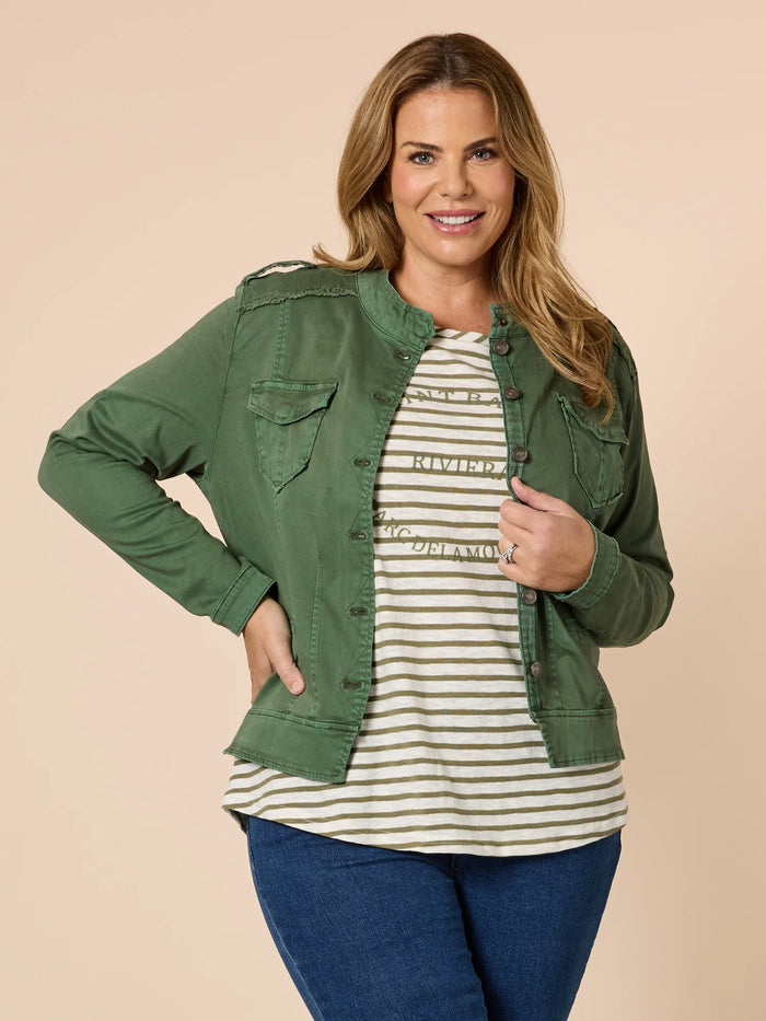 Threadz Military Denim Jacket