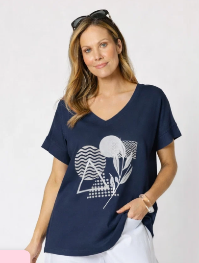 Clarity Orbit Print Top