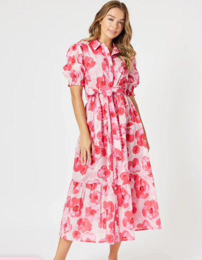 Threadz Pink Poppies Dress