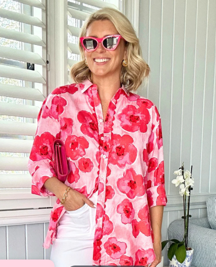 Threadz Pink Poppies Shirt