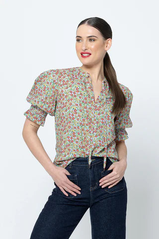 Leila & Luca Short Sleeve Honey Blouse