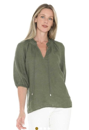 Jump Ruffle Neck Top