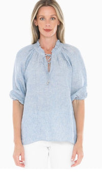 Jump Ruffle Neck Top