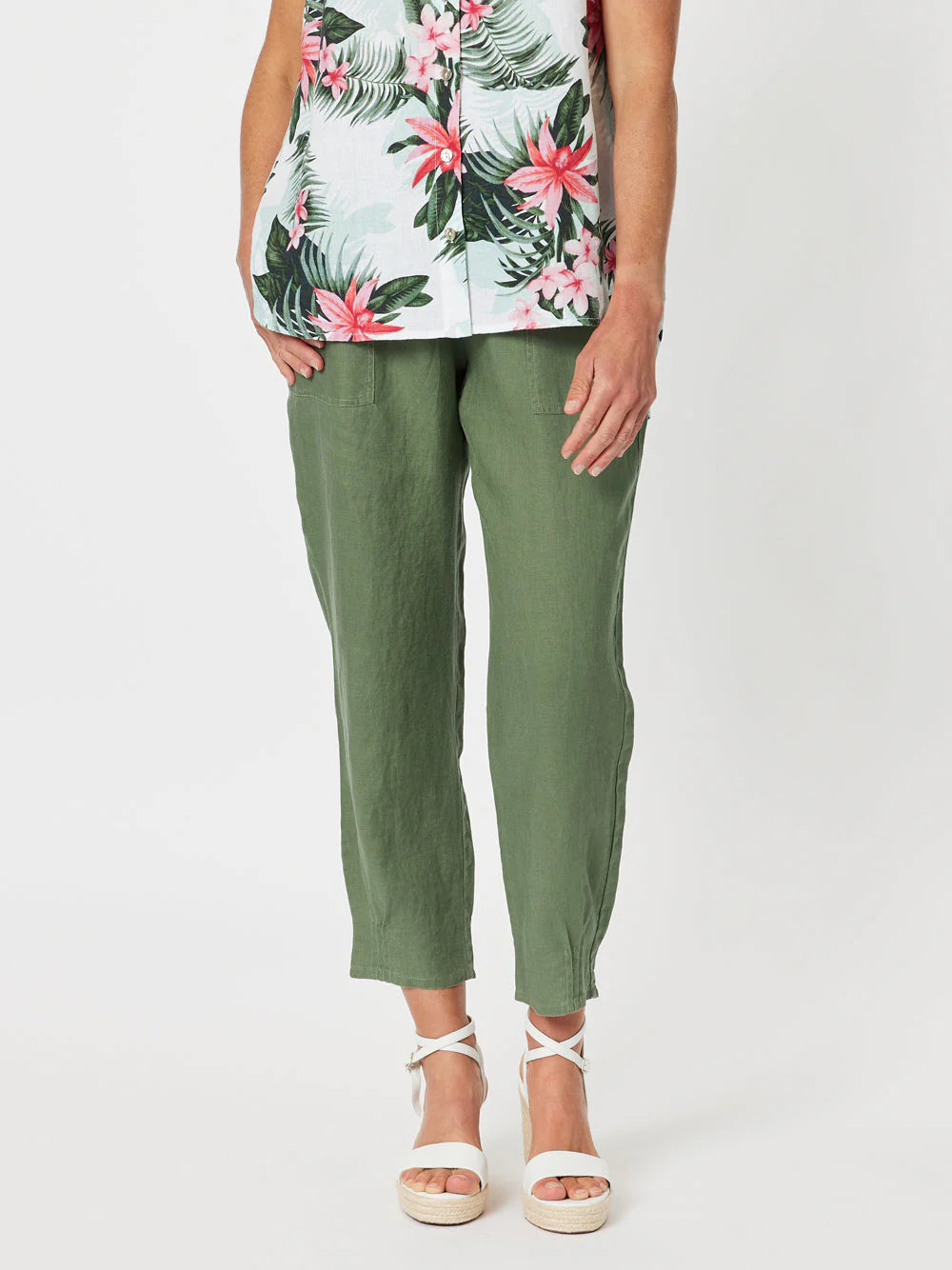 Gordon Smith Sarah Rib Top Linen Pant