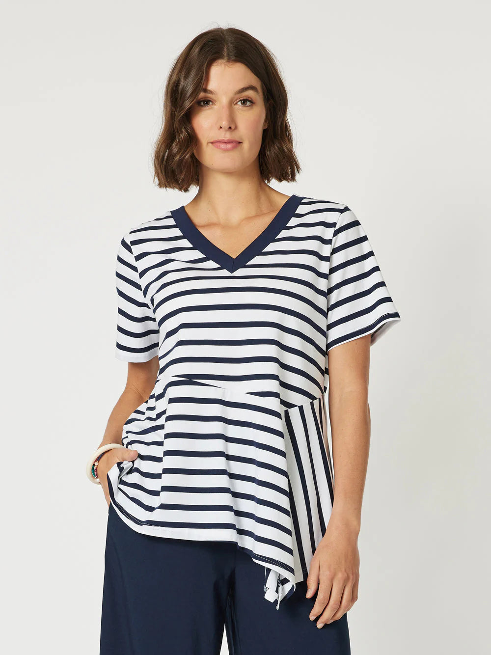 Clarity Stripe Spliced Tee