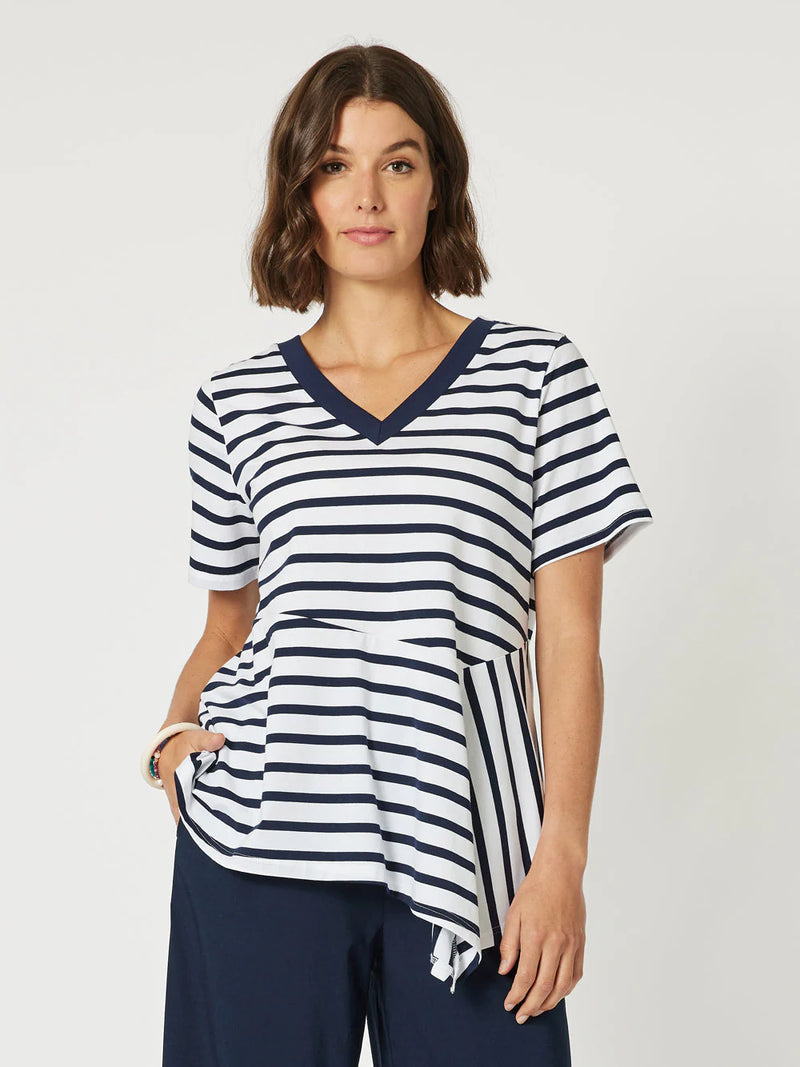 Clarity Stripe Spliced Tee